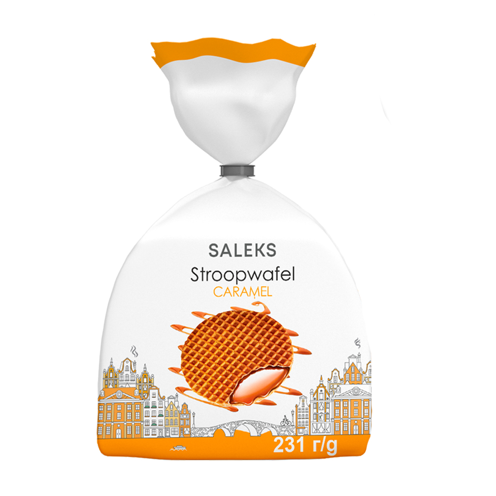 Wafels "Stroopwafel" met karamelvulling