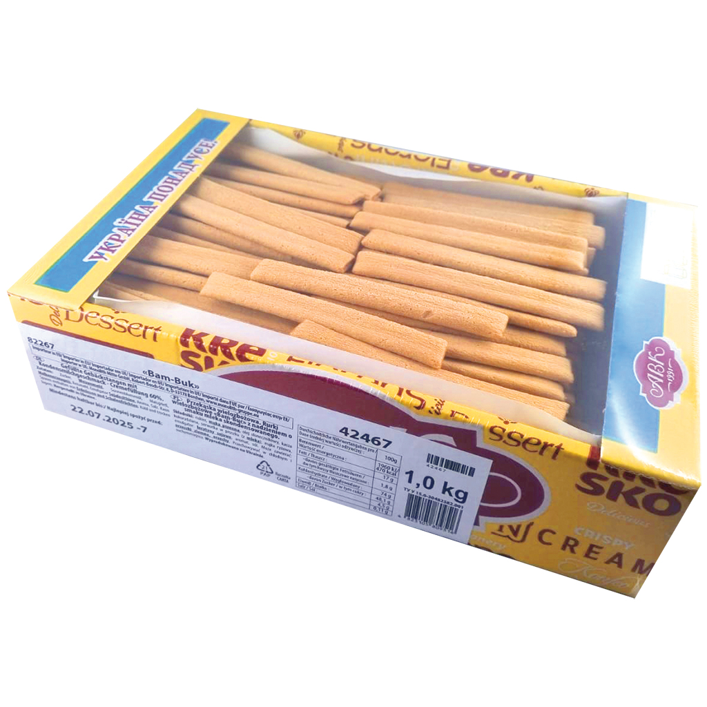Bam-Buk - Gevulde koekstaven met gecondenseerde melksmaak