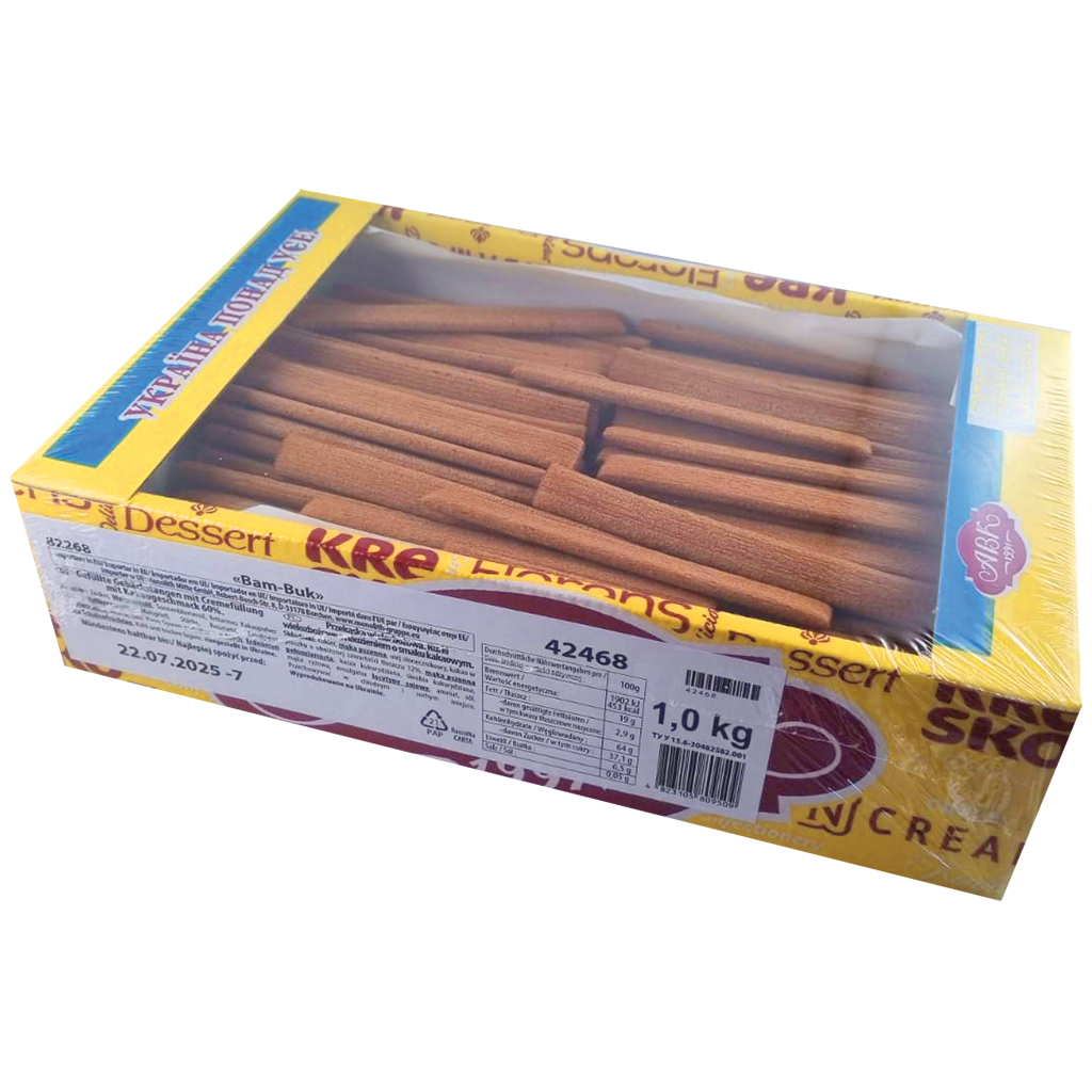 Bam-Buk мультизлаковые трубочки с начинкой со вкусом какао-