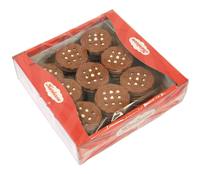 Dubbele koekjes van zanddeeg met roomvulling
