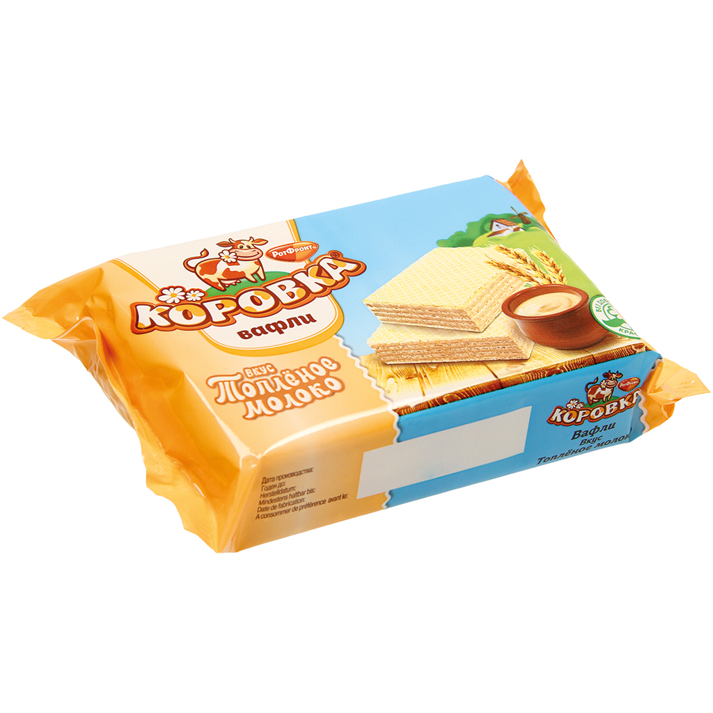 Wafelrepen met 75% roomvulling met melksmaak