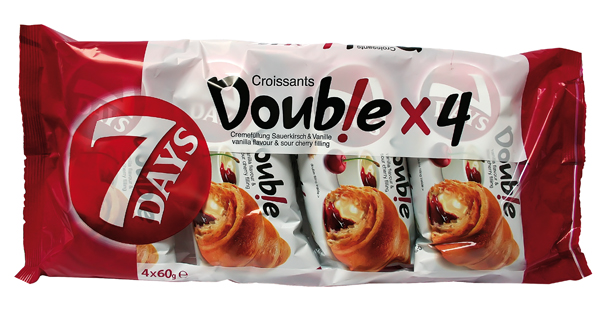 Dubbele Croissants met Vanillecrèmevulling & Zure Kersenvulling