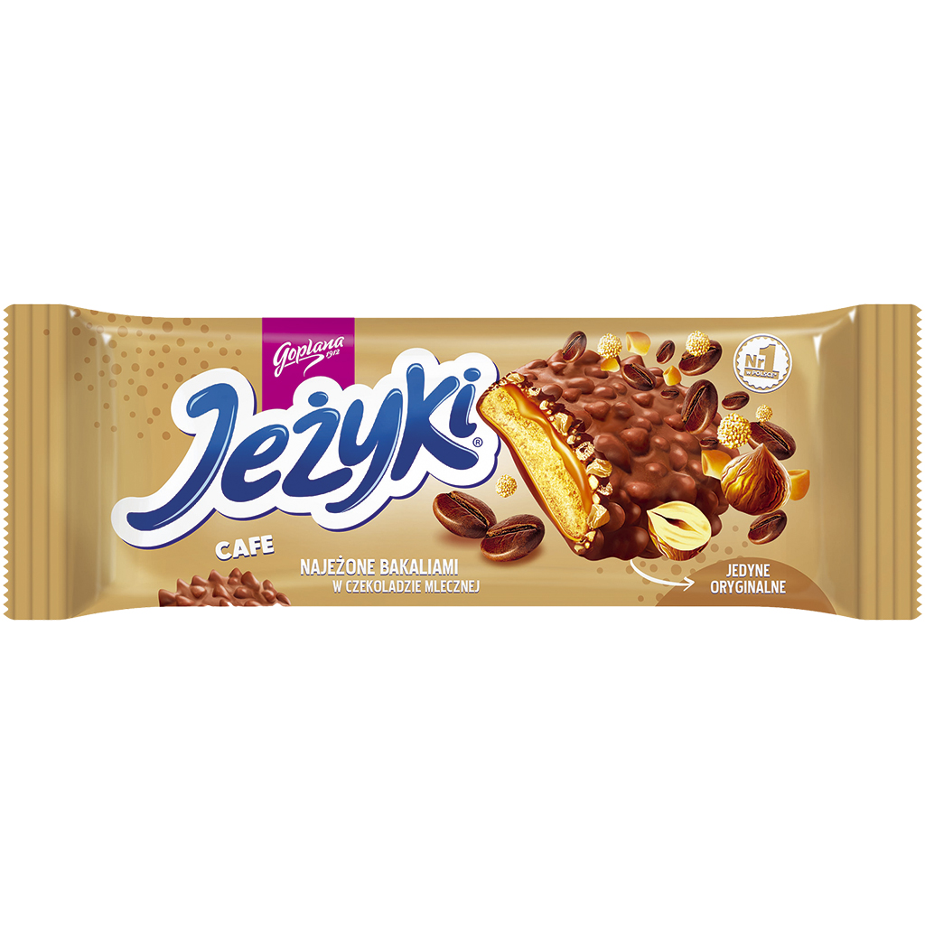Печенье бисквитное "Jezyki Кoфейныe" с кофе, карамелью, хрус