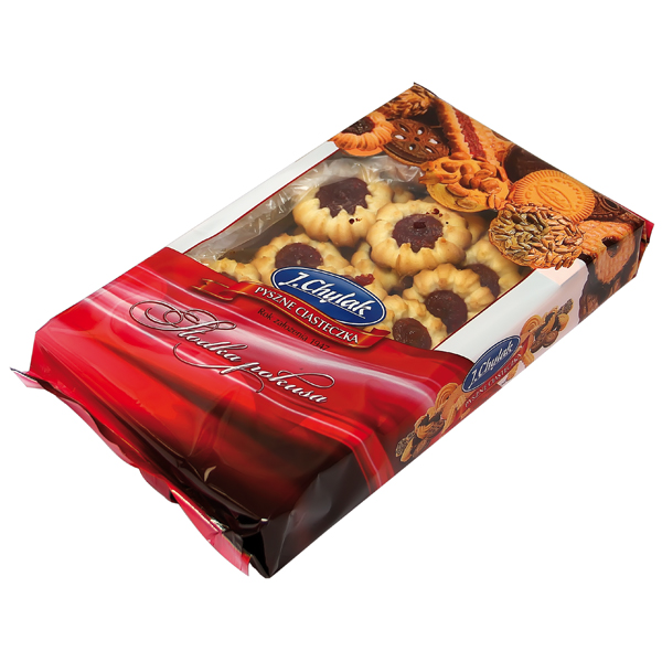 Zandkoekjes "Krokus" met fruitlaag, met kersensmaak