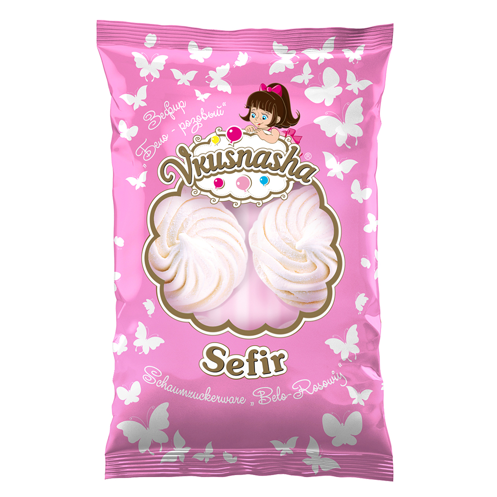 Vkusnasha Sefir Wit-Roze Schuimsnoep