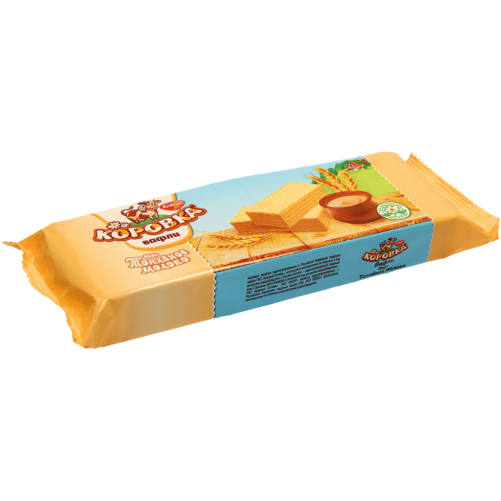 Wafelreep met 75% romige vulling met melk smaak