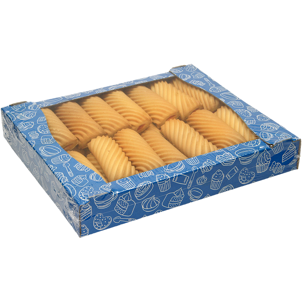 Koekjes "Fruttik" met gelei-vulling met aardbeiensmaak (16%)