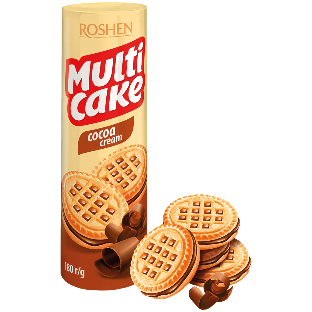 Dubbele koekjes "Multicake" met crèmevulling met chocoladesm