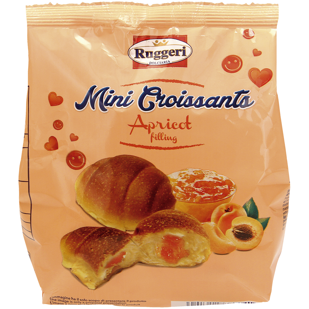 "Mini croissant apricot" - Сдобная выпечка с начинкой со вку