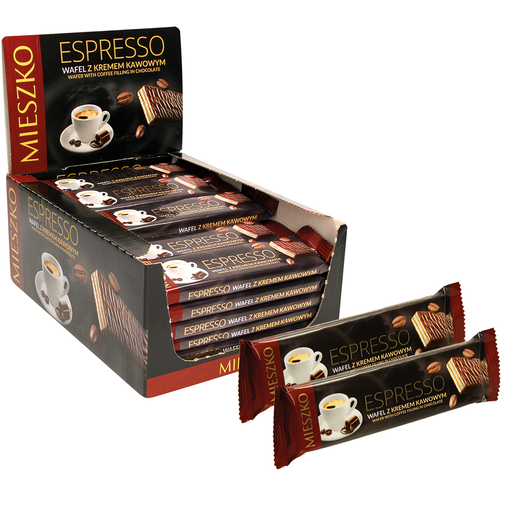 Вафли с кофейно-кремовой начинкой (50%) в шоколаде "Espresso
