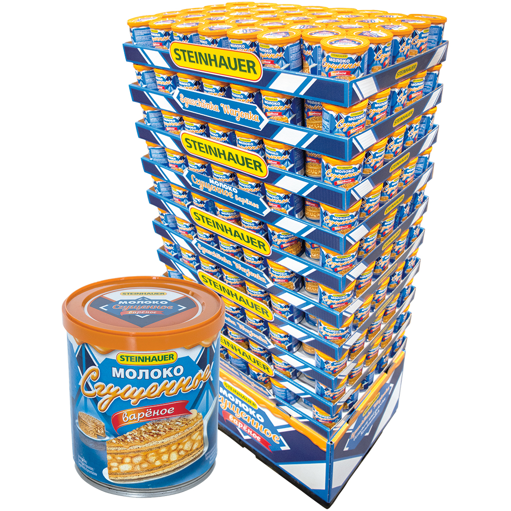 Gezoet en gekookt gecondenseerd melkproduct "Sguschönka"