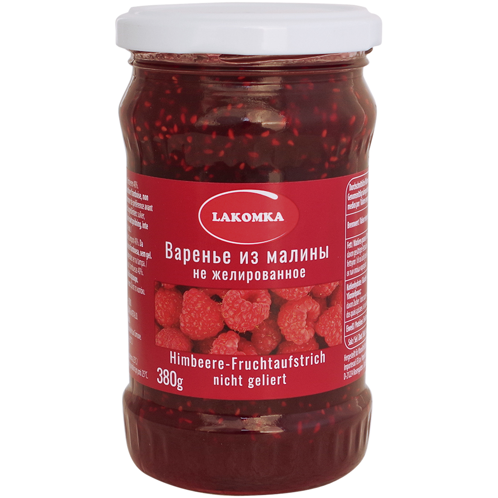 Frambozenfruitspread, niet gelei.