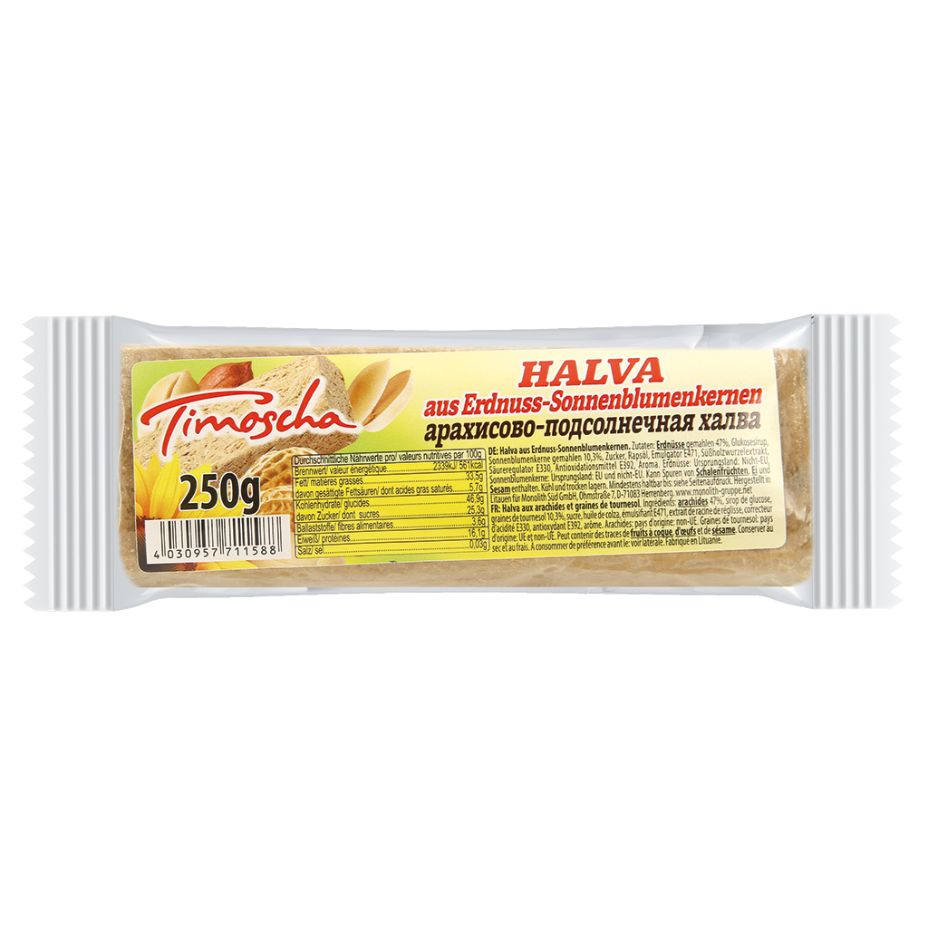 Halva van pinda's en zonnebloempitten