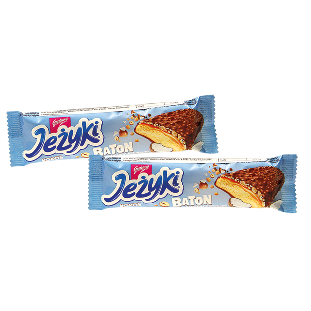 Печенье "Jezyki Baton Kokos" с карамельным топпингом (37%),