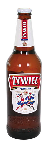 Bier "Zywiec" licht 5,6 % vol. Plato 12%.
