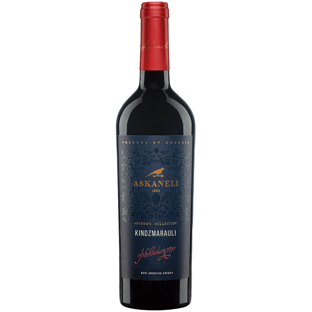 "Kindzmarauli" rode wijn uit Georgië, zoet, 12% vol.