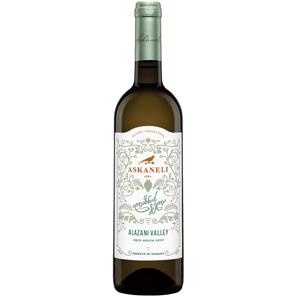 "Alasanskaya Dolina" witte wijn uit Georgië, zoet, 12,5% vol