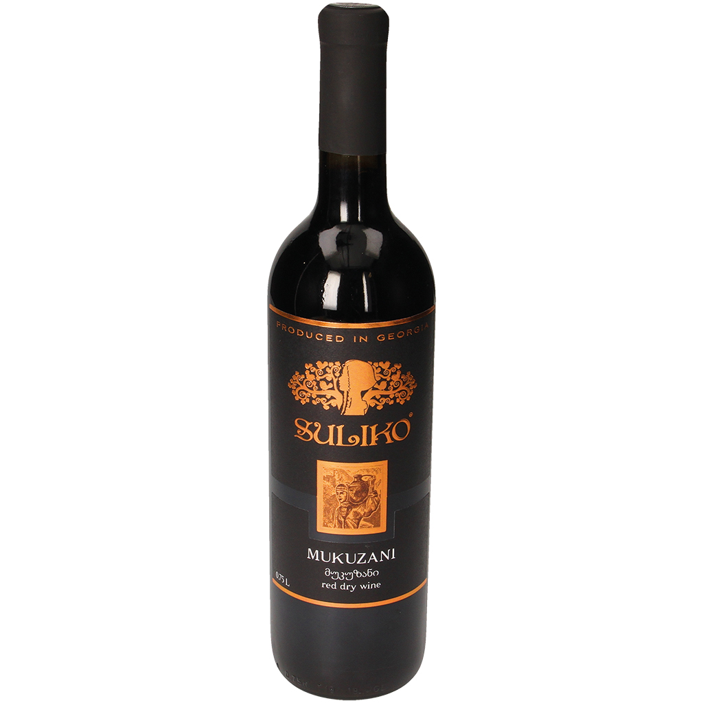 "Mukuzani" вино из Грузии красное, сухое, 12,5% алк.