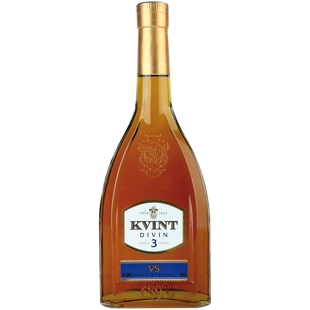 Wijnbrandewijn (Brandy) "Kvint" / 3 jaar, 40% vol.