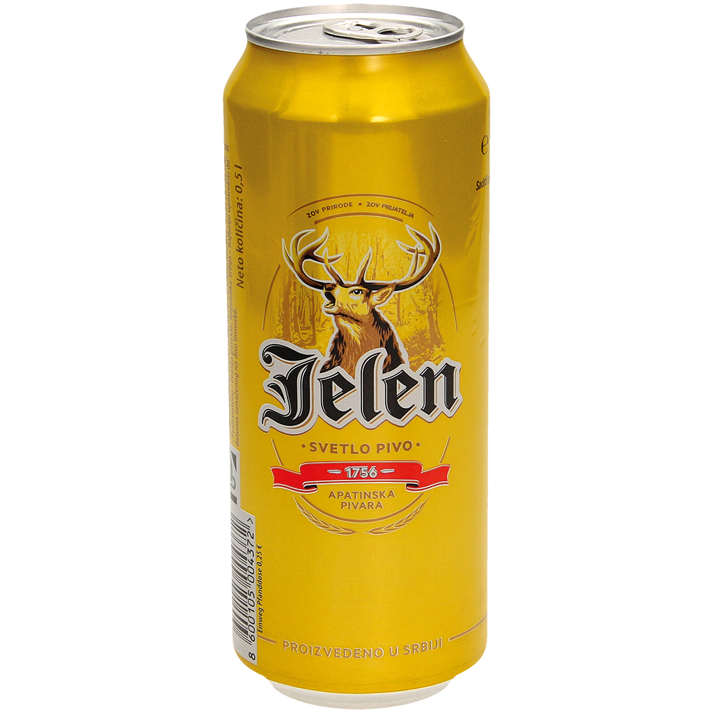 Lagerbier "Jelen", 4,6% vol.