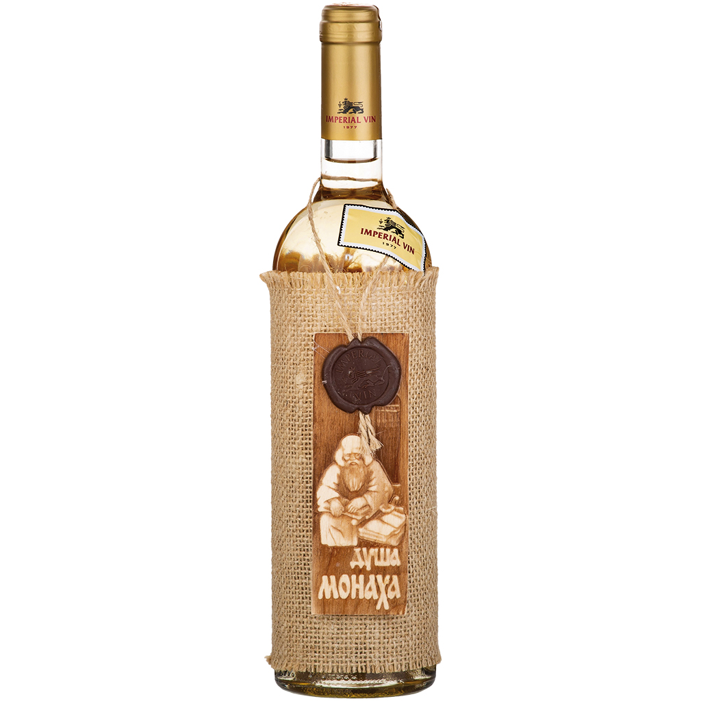 DUSHA MONACHA - Вино из Молдавии, белое, полусладкое, 12,0%