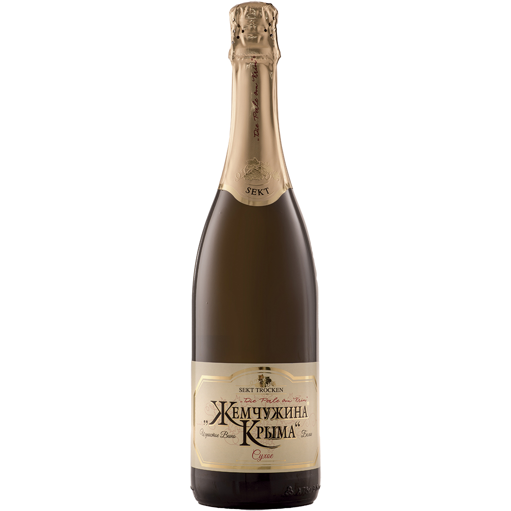 Mousserende wijn uit Moldavië "De Parel van de Krim" droog, wit, 12,5% vol.