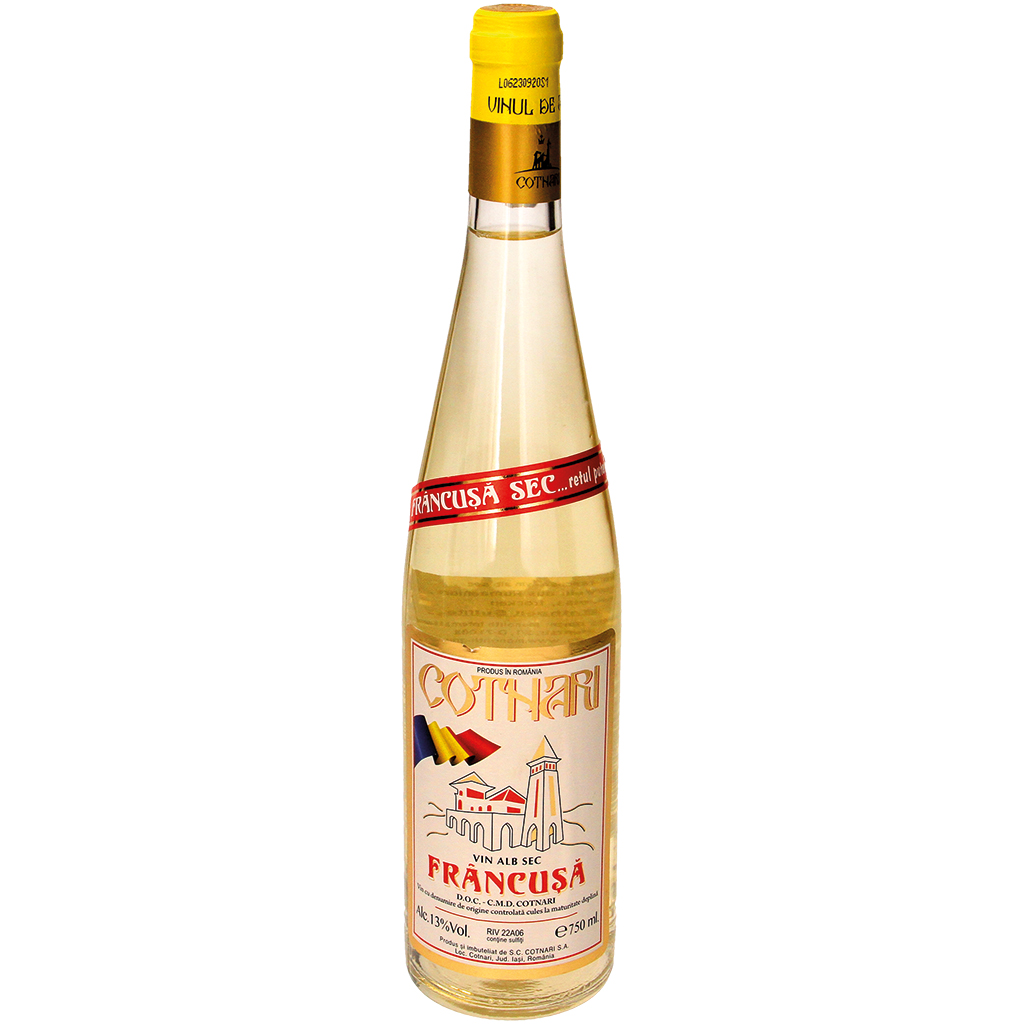 Румынское вино белое сухое "Cotnari Francusa" 13% алк.