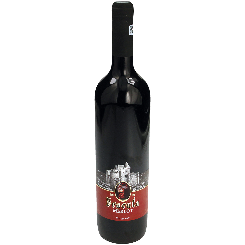Rode wijn uit Roemenië "Dracula Merlot"