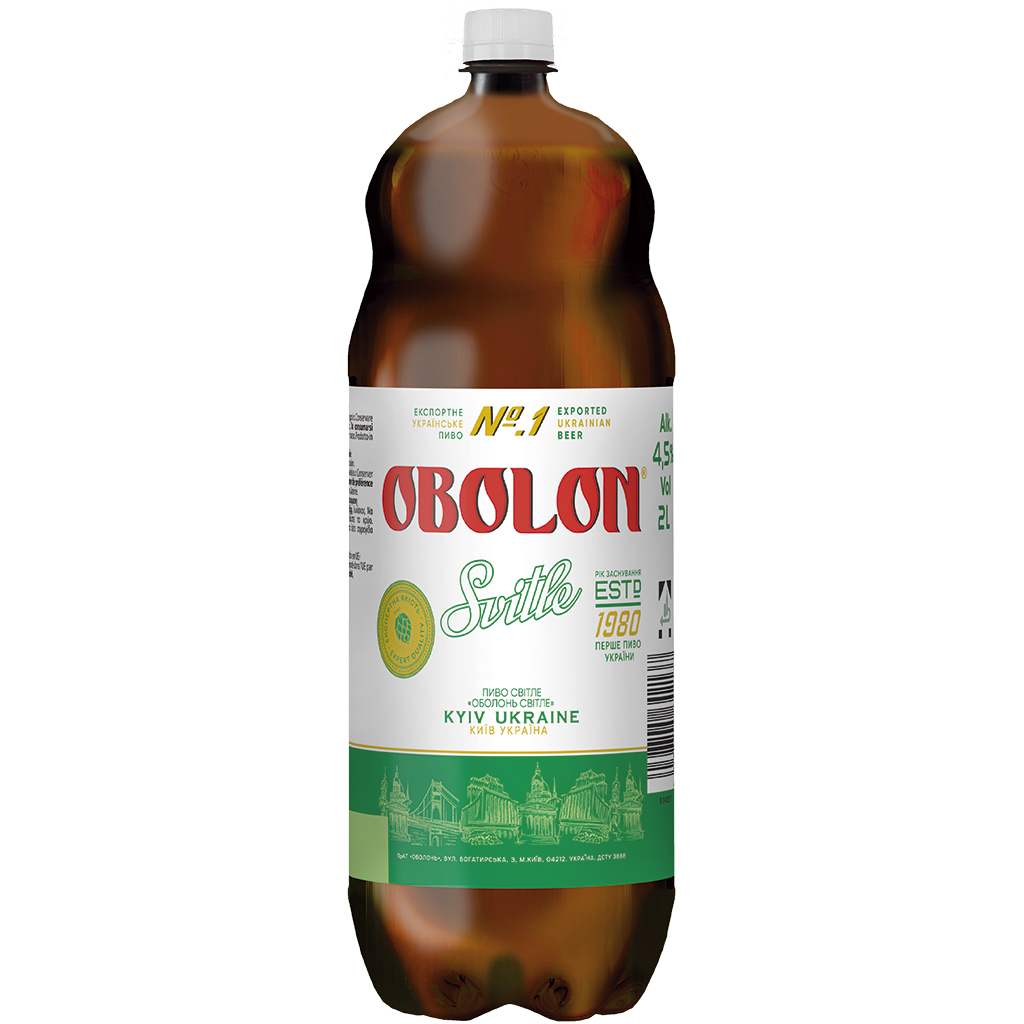 Пиво "Оболонь" светлое пастеризованное 4,5% алк.