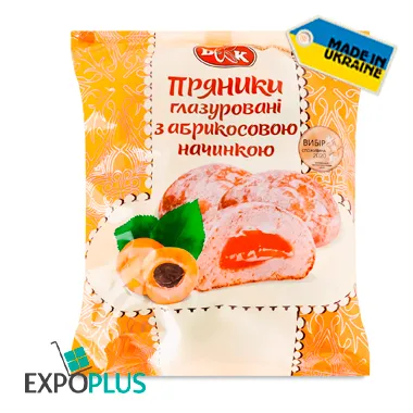 KBV GLAZED GINGERBREAD APRICOT FILLING (18X300G)PRYANIK