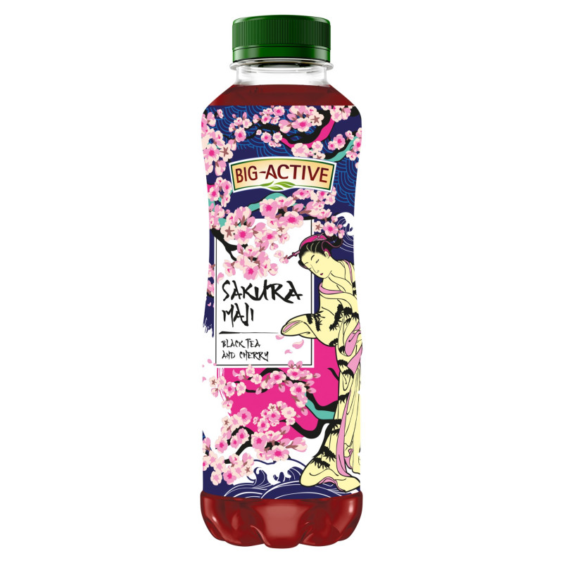 herbapol big-active sakura zwarte thee & kers 0,5l
