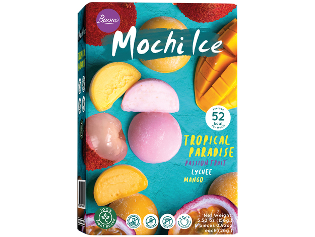Mochi fruitijsdessert