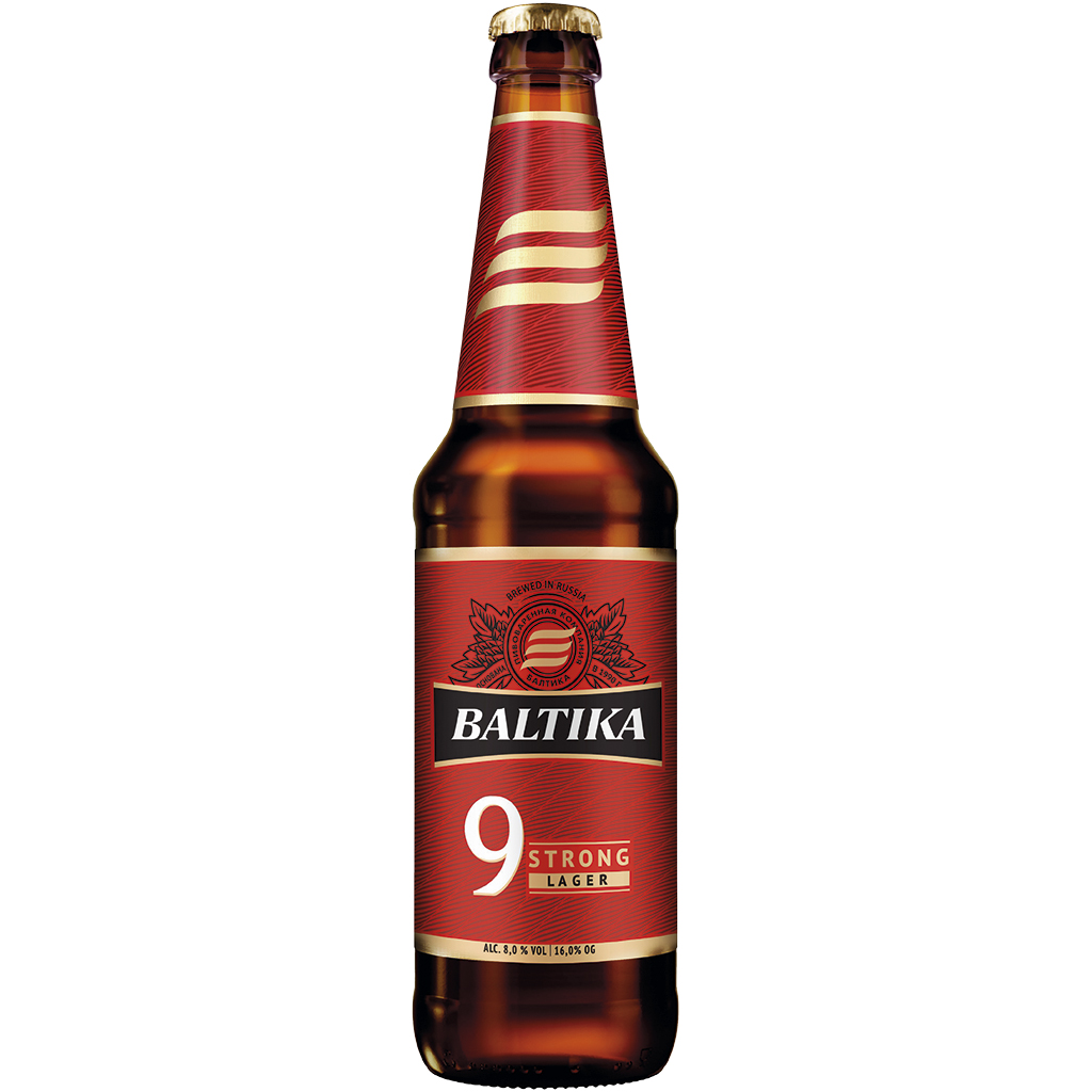 Lager Bier "Baltika Nr.9" Legendair, 8,0% vol.