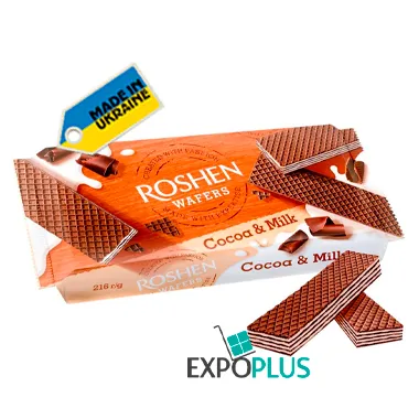ROSHEN WAFERS COCOA&MILK (16X216G)