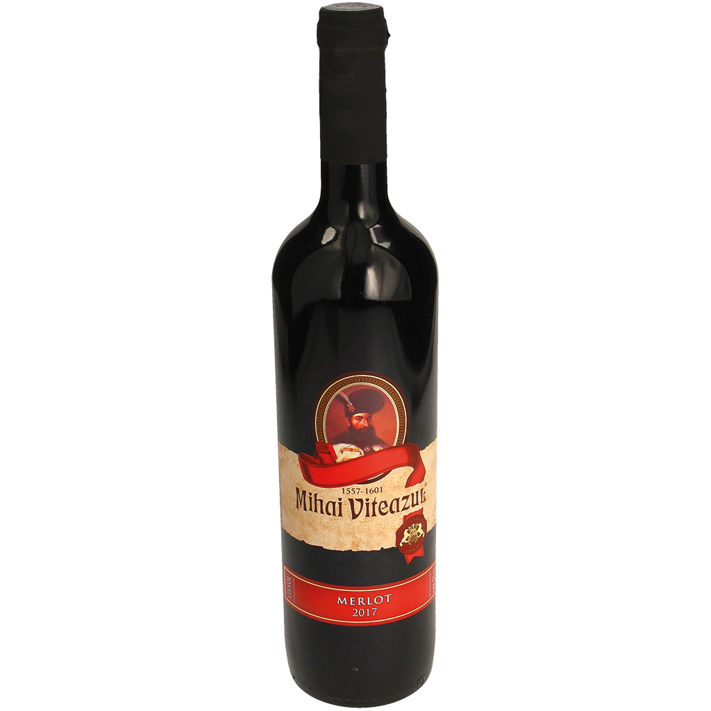 Красное вино полусухое "Mihai Viteazul-Merlot" 12% алк.