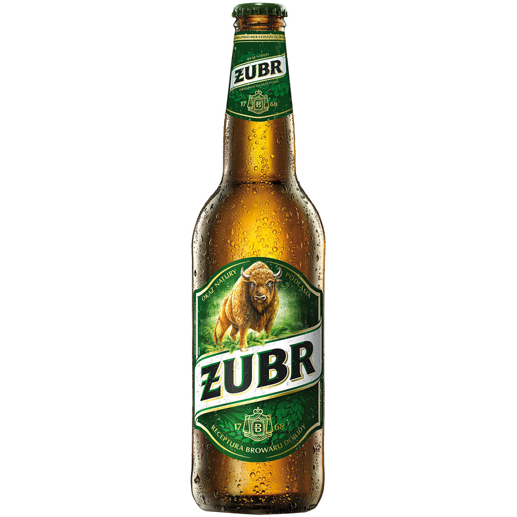 Bier "Zubr" 6% vol. Plato 12%.