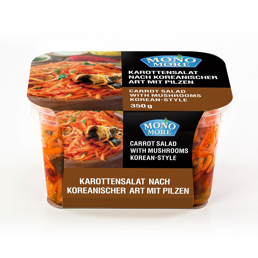 Koreaanse wortelsalade met champignons