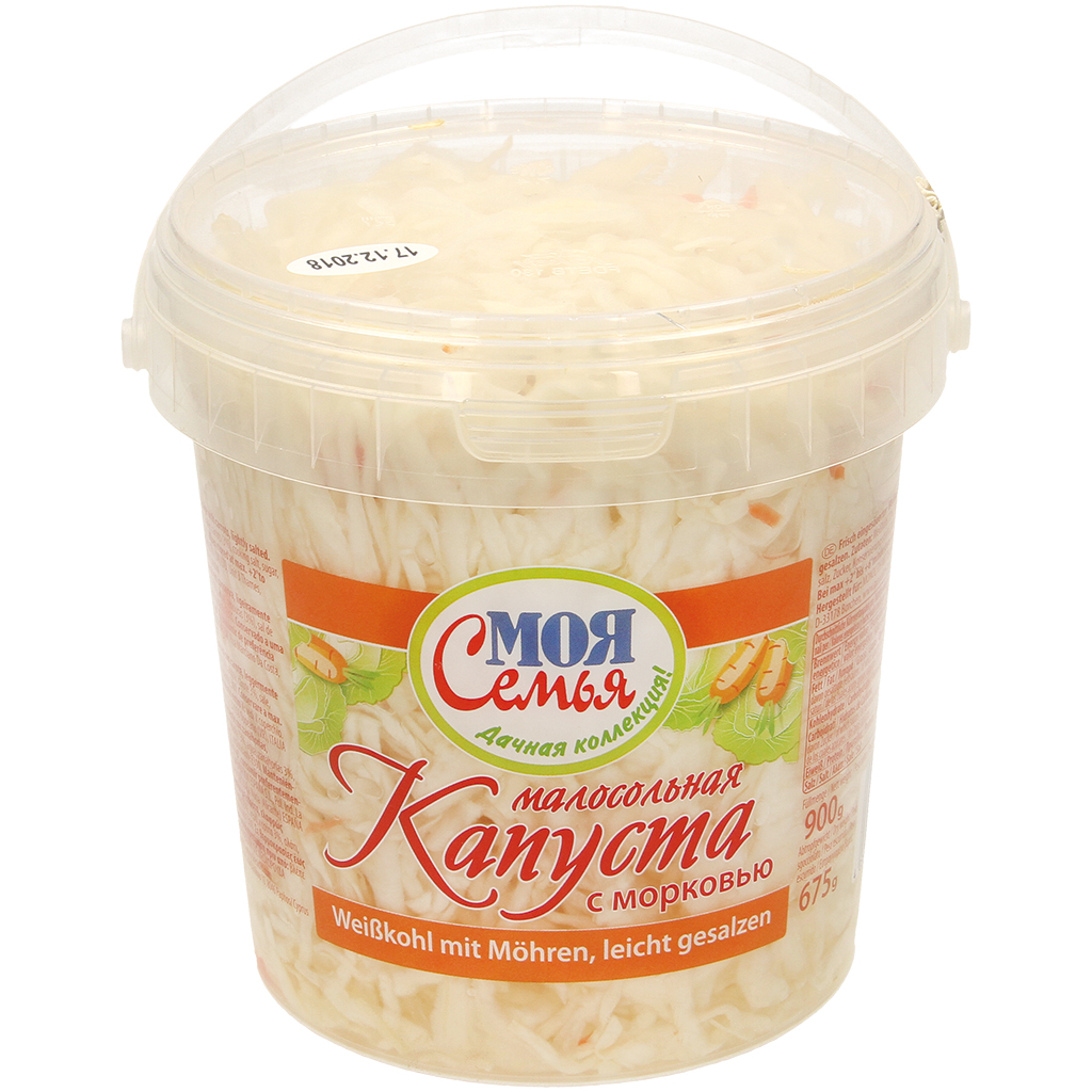 Licht gezouten witte kool met wortel