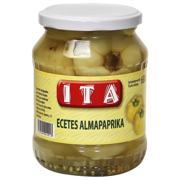 Консервированный яблочный перец, желтый