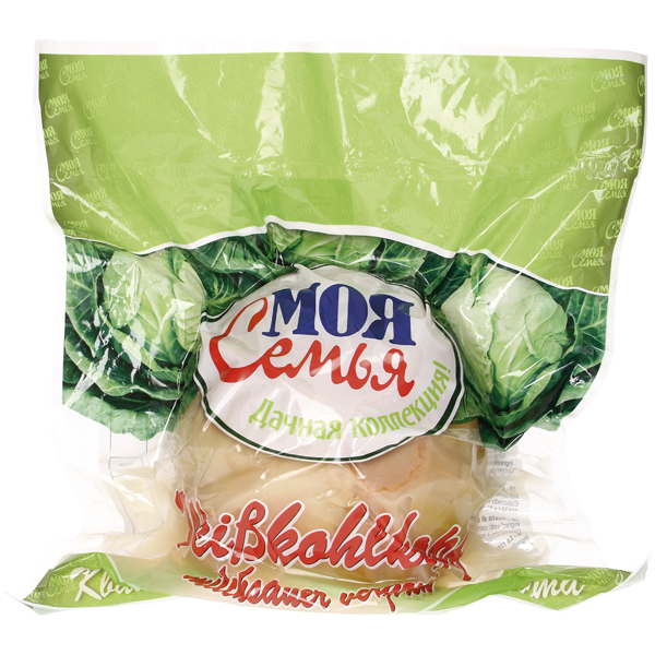 Witte koolkop "Moja semja", melkzuur gefermenteerd, vacuüm verpakt