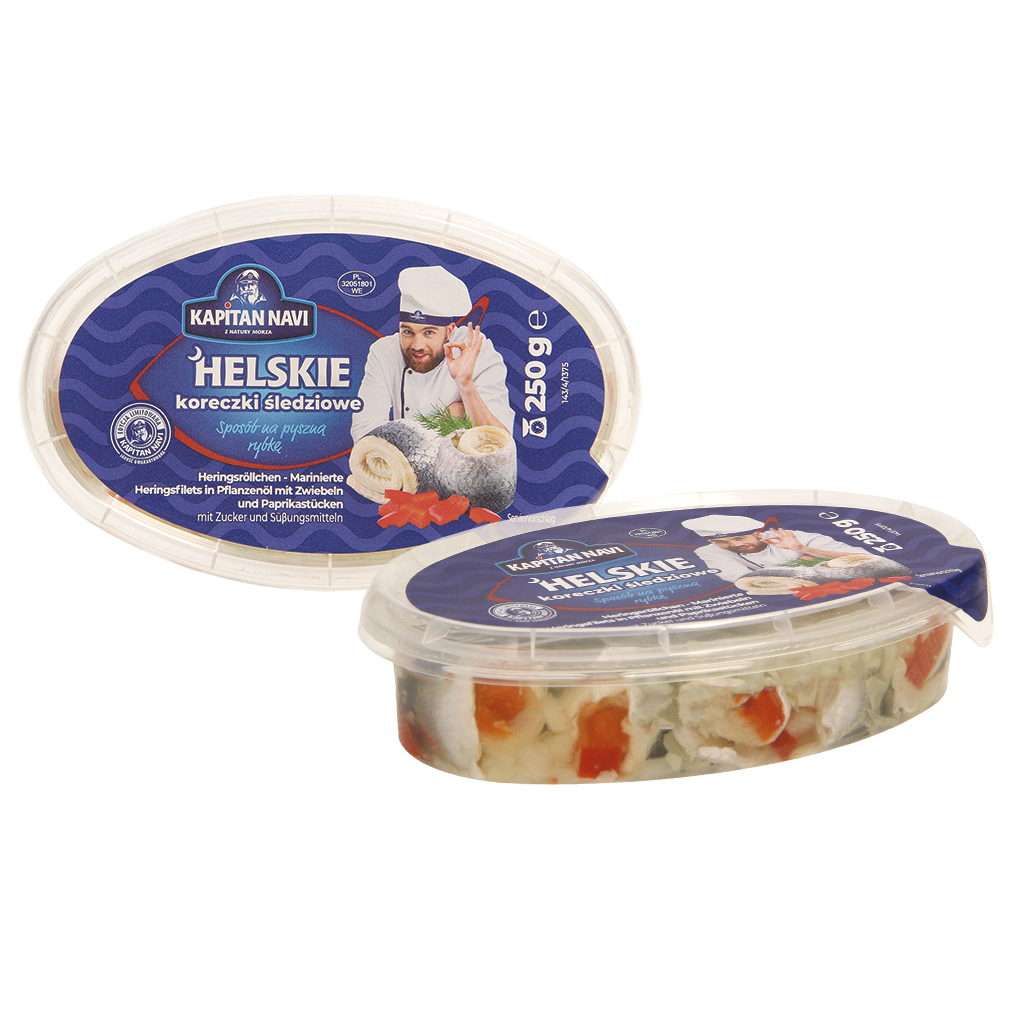 Рулетики из филе сельди в масле, с луком и паприкой