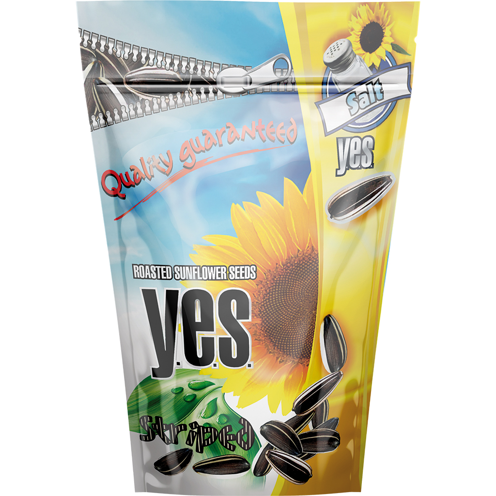 Gestreepte zonnebloempitten "YES" met schil