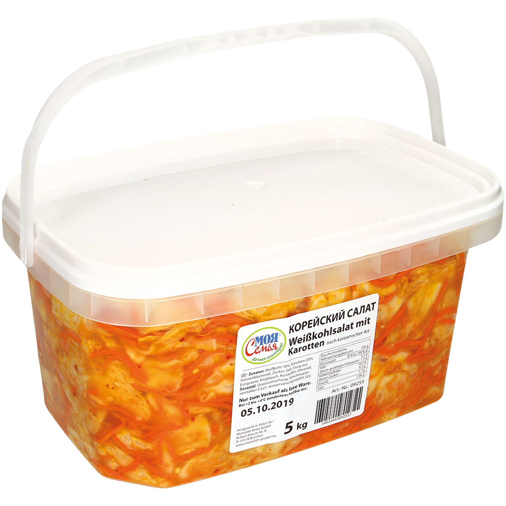Witkoolsalade met wortelen op Koreaanse wijze