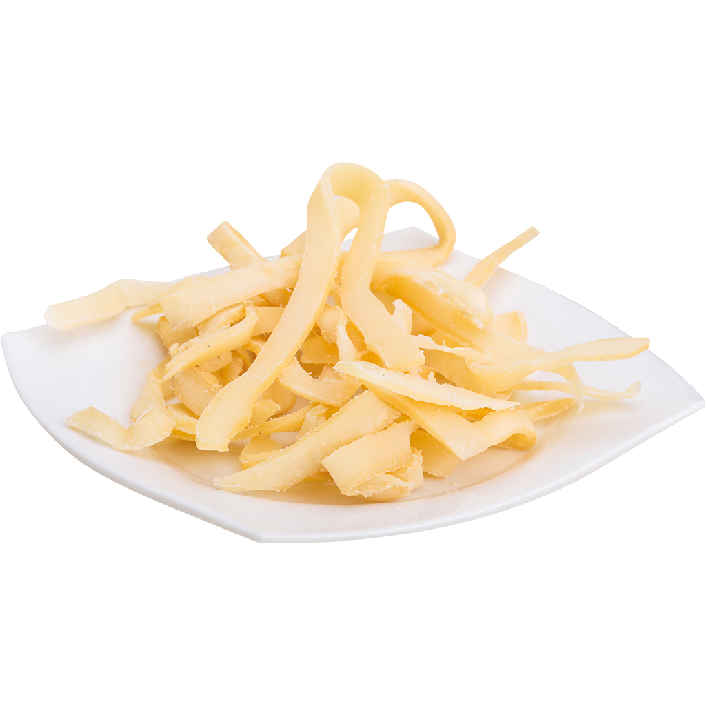 Snack van reuzensquid in repen, gedroogd, gezoet, gezout