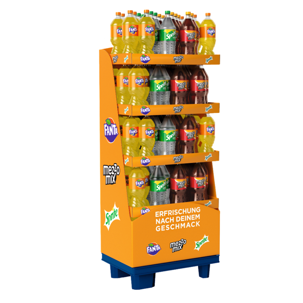 Verfrissingsdrank Mix Display Mezzo Mix, Fanta Oranje en Sprite Citroen-Limoen