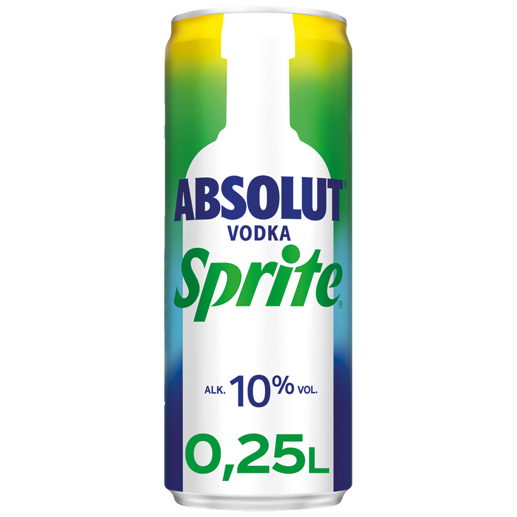 Absolut Vodka met Sprite, 10% vol.