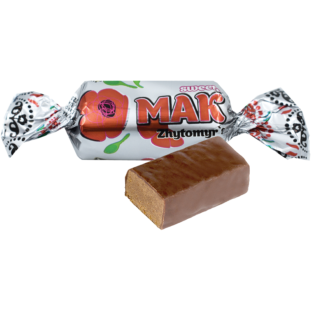Мак Житомирский – Конфета со вкусом фундука в глазури на основе какао