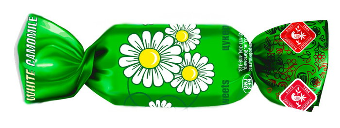 Chocoladesnoepjes Witte kamille