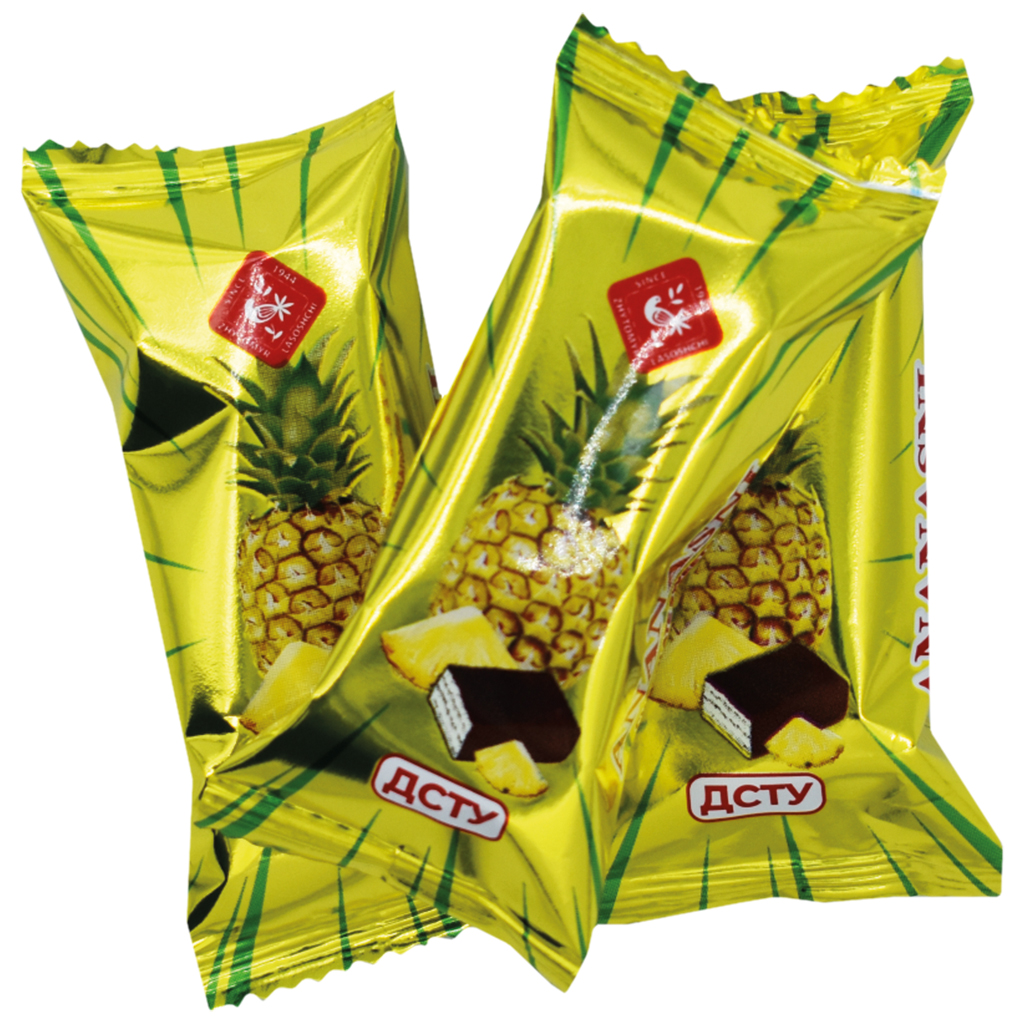 Ананасные – Конфета со вкусом ананаса в шоколадной глазури