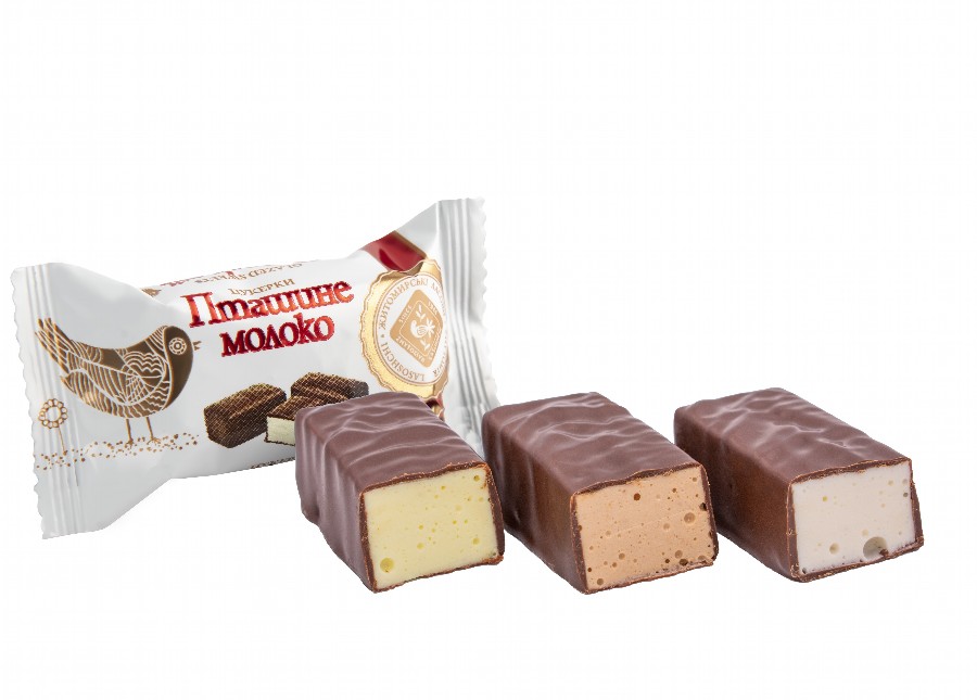 Schuimzoetwaren met citroen-room smaak